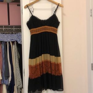 Anthropologie midi linen lace dress!